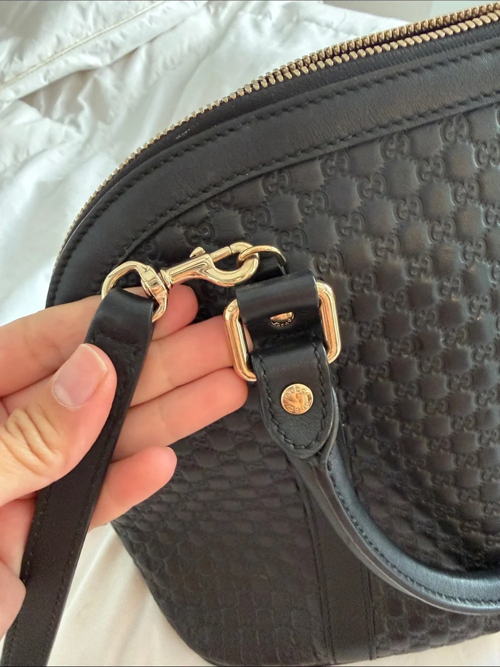 Gucci Black Embossed Bag